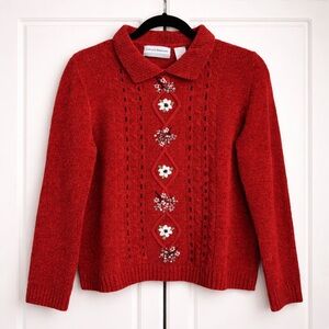 Alfred Dunner - Red Knit Sweater